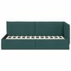 vidaXL Corner Bed Frame with Headboard Dark Green 90 x 200 cm Velvet