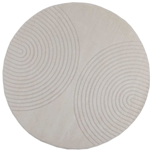 vidaXL Area Rugs Round Cream &Oslash; 120 CM