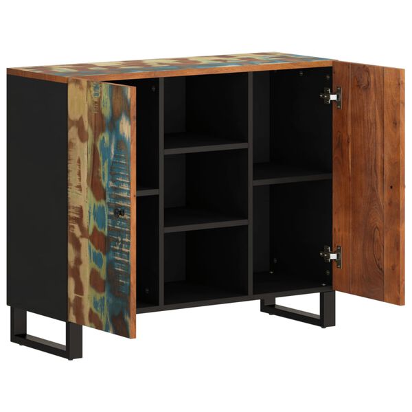 vidaXL Sideboard with 2 Doors 90x33x75 cm Solid Wood Reclaimed