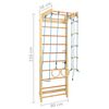 vidaXL Indoor Climbing Playset with Ladders Rings Wood