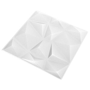 vidaXL Wall Panels 12 pcs 50 x 50 cm Diamond White XPS Foam