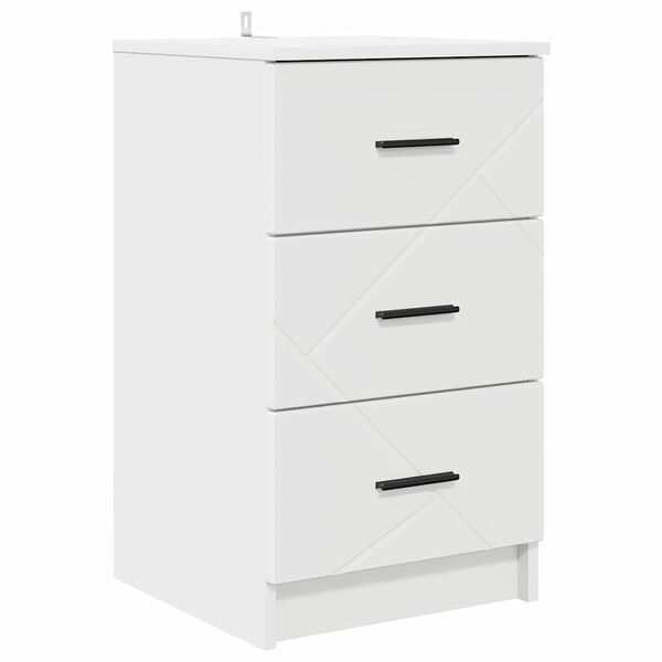 vidaXL Bedside Cabinet White 38 x 38 x 66 cm Engineered wood