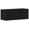 vidaXL TV Cabinet Set Wall-mounted 2 pcs Black Oak Engineered Wood