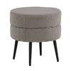 Venture Home Pouffe Pot 40x40x40 cm Teddy Black and Grey