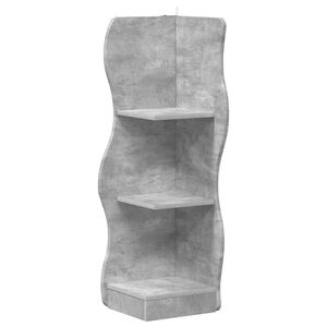 vidaXL Corner Shelf Concrete Grey 34 x 33 x 102 cm Engineered Wood