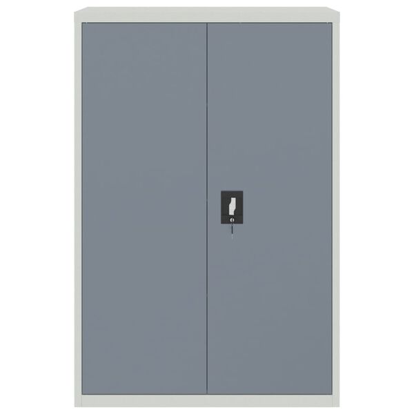 vidaXL File Cabinet Light Grey and Dark Grey 90x40x140 cm Steel