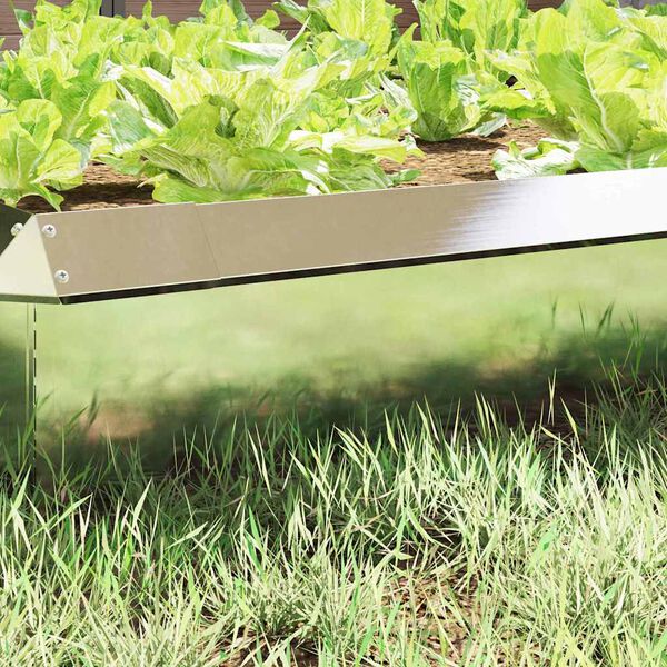 vidaXL Snail Fence Silver 100 x 3.5 x 25 cm Stainless Steel