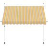 vidaXL Manual Retractable Awning 300 cm Yellow and Blue Stripes