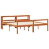 vidaXL Bed Frame with Headboard 2 pcs Wax Brown Solid Pine Wood