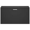 vidaXL Shoe Bench Black 80x24x45 cm Engineered Wood