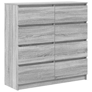 vidaXL Sideboard Grey Sonoma 100x35x99 cm Engineered Wood