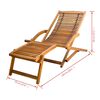 vidaXL Deck Chair with Footrest Solid Acacia Wood