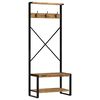 vidaXL Clothes Rack 80x40x190 cm Solid Rough Wood Mango