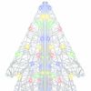 vidaXL Christmas Tree with 240 LEDs Multicolour 180 cm Acrylic