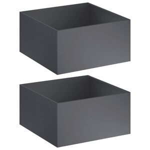 vidaXL Garden Planter 2 pcs Anthracite 60 x 60 x 40 cm