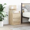 vidaXL Bedside Cabinets with 2 Drawers 2 pcs Sonoma Oak 38x34x80 cm