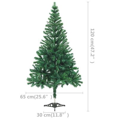 vidaXL Artificial Pre-lit Christmas Tree with Stand 120 cm 230 Branches