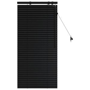 vidaXL Venetian Blind Black 65 x 130 cm 35 mm Solid Paulownia Wood