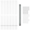 vidaXL Fence with Post Silver 1.5 x 25 m Steel