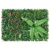  vidaXL Artificial Plant Fence 24 pcs Green 40x60 cm