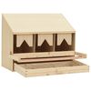vidaXL Chicken Laying Nest 3 Compartments 72x33x54 cm Solid Pine Wood