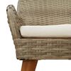 vidaXL Garden Dining Set with Cushion 3 pcs Beige Poly Rattan