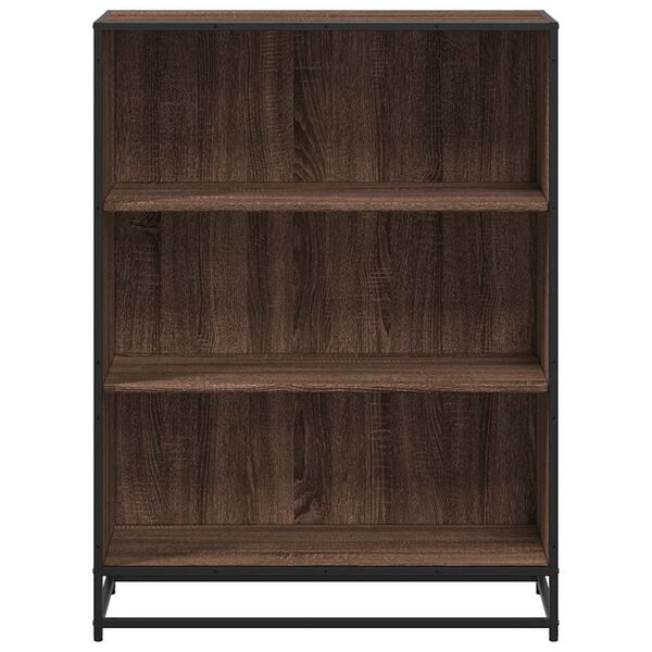 vidaXL Book Cabinet Brown Oak 80.5x35x107.5 cm Engineered Wood