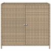 vidaXL Garden Storage Cabinet Beige 83x45x76 cm Poly Rattan