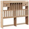 vidaXL Bookcase Bed without Mattress 135x190 cm Double Solid Wood Pine