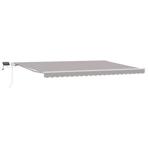 vidaXL Retractable Awning Light Grey 500 x 300 cm Fabric and Aluminium