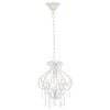 vidaXL Ceiling Lamp with Beads White Round E14