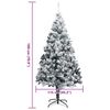 vidaXL Artificial Christmas Tree with 300 LEDs with Stand White 180 cm
