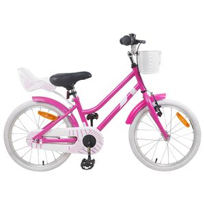 vidaXL Kids Bike 18 Inches for 5-7 Years Old Dark Pink
