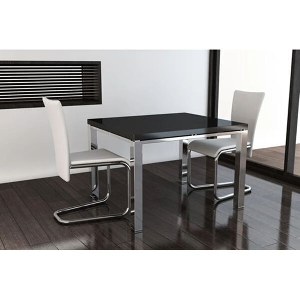 vidaXL Cantilever Dining Chairs 2 pcs White Faux Leather