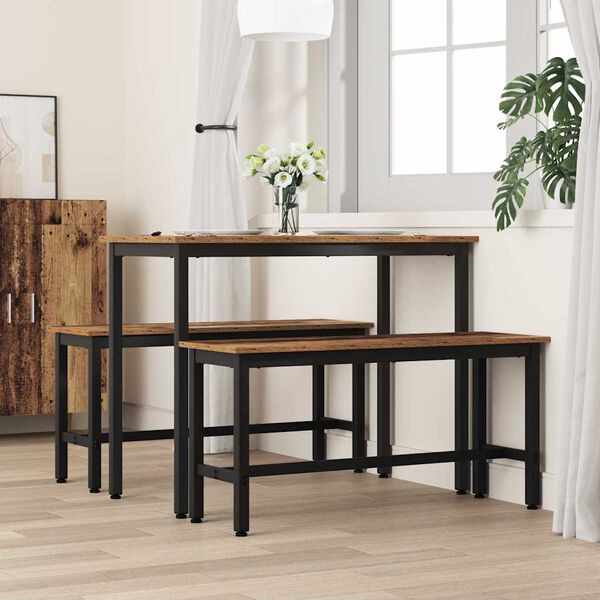 vidaXL Dining Bench Old Wood 100 x 32.5 x 48.5 cm