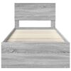 vidaXL Bed Frame Grey Sonoma 90 x 200 cm Solid Pine Wood