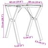 vidaXL Dining Table Legs Y-Frame 60x60x73 cm Steel