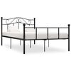 vidaXL Bed Frame without Mattress Black Metal 120x200 cm
