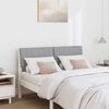 vidaXL Upholstered Headboard Light Grey 120 cm Solid Pine Wood