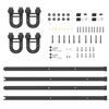 vidaXL Sliding Door Hardware Kit 400 cm Steel Black