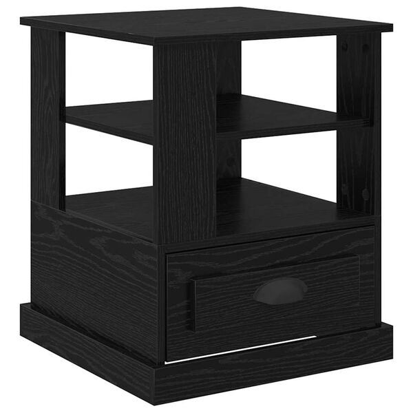 vidaXL Bedside Cabinet Black Oak 50 x 50 x 60 cm Engineered Wood