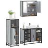 vidaXL 3 Piece Bathroom Furniture Set Grey Sonoma Engineered Wood