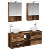 vidaXL Bathroom Cabinet Set 5 pcs Old Wood 50 x 14.5 x 70 cm