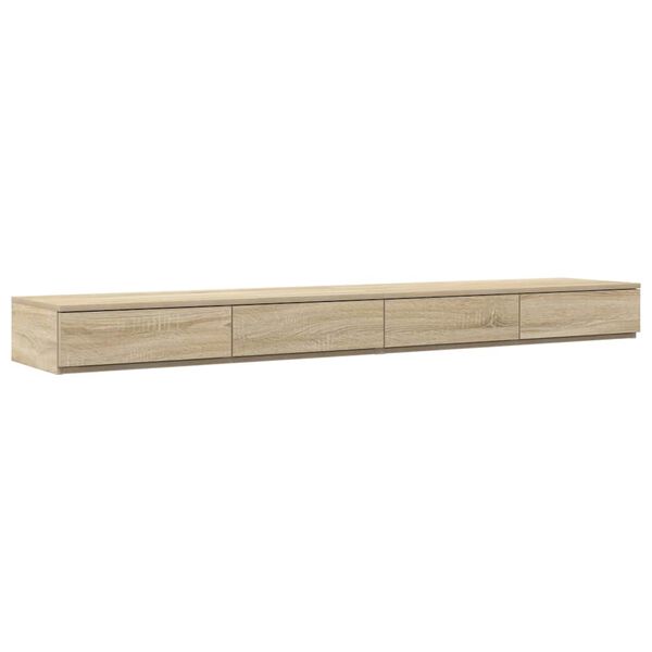 vidaXL Bed Drawers Sonoma Oak 200 x 36.5 x 16.5 cm Engineered Wood