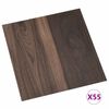 vidaXL Flooring Planks 55 pcs Dark Brown 5.11 m&sup2; PVC