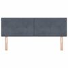 vidaXL Headboard with Headboard Dark Grey 160 cm Faux Leather
