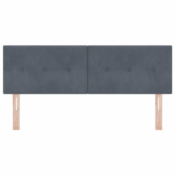 vidaXL Headboard with Headboard Dark Grey 160 cm Faux Leather