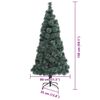 vidaXL Artificial Pre-lit Christmas Tree with Ball Set Green 150 cm