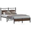 vidaXL Bed Frame without Mattress Brown Oak 120x200 cm Engineered Wood