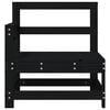 vidaXL Garden Corner Sofas 2 pcs Black Solid Wood Pine
